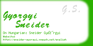 gyorgyi sneider business card